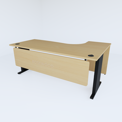 Wave Office Desk - Metal Legged