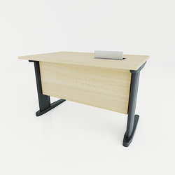 Straight Office Desk - Metal Legged