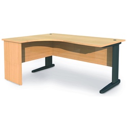 Wave Desk with Metal Legs