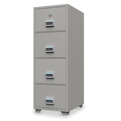 4 Drawer Fireproof Metal Cabinet - Combination Lock