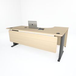 Wave Office Desk - Metal Legged
