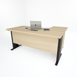 Wave Office Desk - Metal Legged
