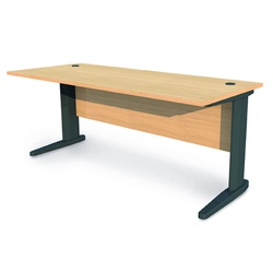 Straight Desk with Metal Legs