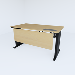 Straight Office Desk - Metal Legged