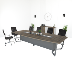 Vanadium Curved Meeting Table