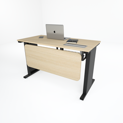 Straight Office Desk - Metal Legged