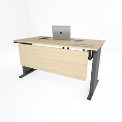 Straight Office Desk - Metal Legged